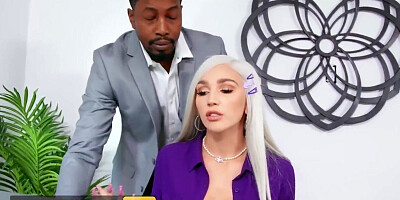 Interracial office sex with Kendra Sunderland