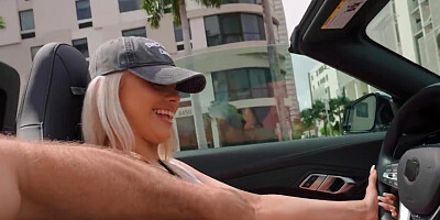 Thick blonde bimbo is fucked by a massive dong in POV