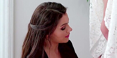 Beautiful Bride Scissors Lesbian Babe
