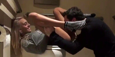 Blondie Nubile Boned By Random Tourist in Public Wc