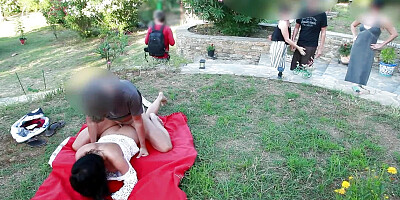 PUBLIC FREE FUCK ON THE MEADOW AND PUBLIC VIEWING WITH MEGA CREAMPIE!