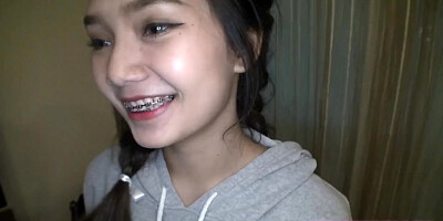 Globs of cum shoot into Thai female by Japan dude