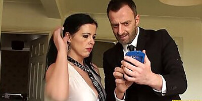 Montse Swinger is choking on a rock rock-hard jizz-shotgun and getting it up her cock-squeezing bootie crevice