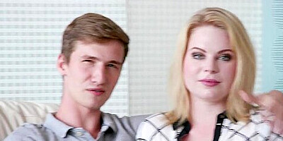 Blond Wife Adry Berty Fucks a Stud in Front of Her Loser Husband