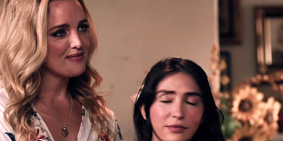 Jane Wilde climbs into bed with Seth Gamble