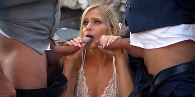 Bride dp threesome with groom and bff