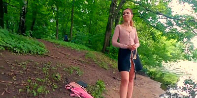 I ensue his orders. Jeny Smith naked in public city park