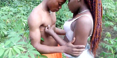 I faced her in the pubic hair enrapturing firewood while I was harvesting Arm fruits, I helped her and she rewarded me with a great screw