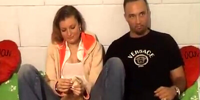 Bitchy blondie is getting smashed rock-hard on live webcam while her bf is working rock-hard