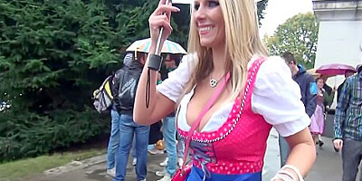 Pornocasting Auf Dem Oktoberfest Mit Franzi - Public Blasen Mit Spermawalk