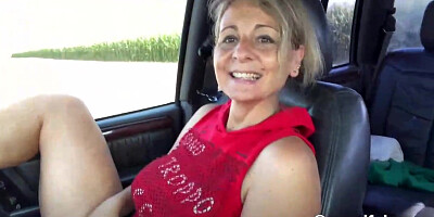 Mature towheaded housewife is sometimes having romp with neighbors or just providing them deep fellatios