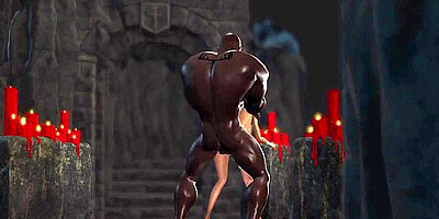 A horny bride gets fucked by a big black cock in the dungeon