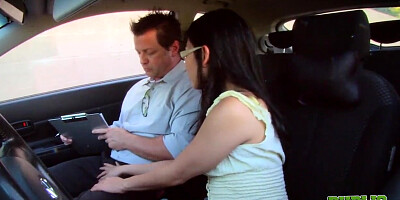 PUBLIC HANDJOBS - Small Japanese Cindy Starfall Bribes Driving Schoolteacher