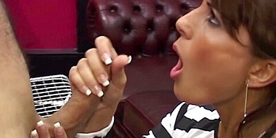 Brunette Prisoner Gets Her Tight Butt Fucked Hard In The Bar