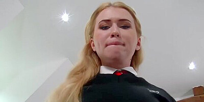 The Lusty Coed Blonde Misha Rides Like A Fucking Champ! - Misha Cross