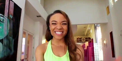 Watch this ebony teen suck older guy off