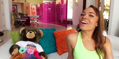 watch this ebony teen suck older guy off