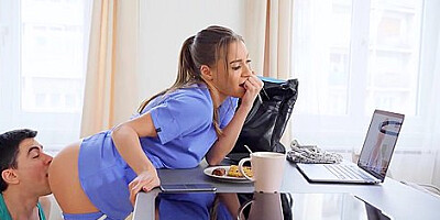 Nurse Gets Kitchen Creeped
