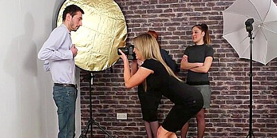 Cfnm photographer gets big tits jizzed