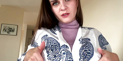 Stepmother with Fat Cock makes Stepson licking her milky Nipples