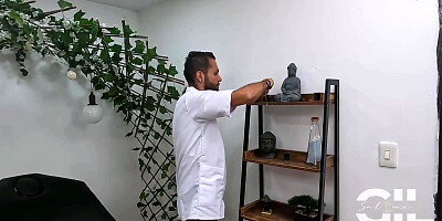 Boy with a enormous weenie gives me a rubdown with a blessed finishing - pop-shot face - Salome Gil