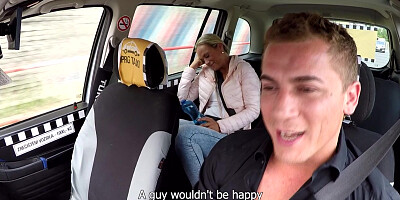 Czech Blonde Rides Taxi Driver in the Backseat
