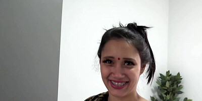 Indian cutie with braces getting her asshole licked