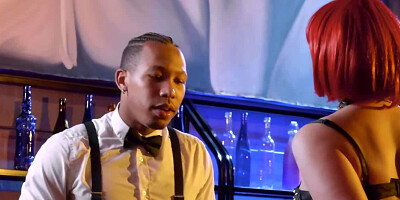 Redhead MILF gets fucked by a black porn actor