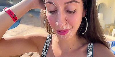 Slut Agreed To Walk With Cum On Her Face For Money In A Hotel Full Of People - Cumwalk 24 Min