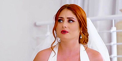Lennox Luxe And Chad White - Chubby Redhead Bride Rides Big Dick