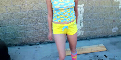 Her caboose led the way!