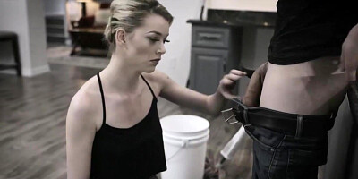 Submissive housemaid fucked by her boss