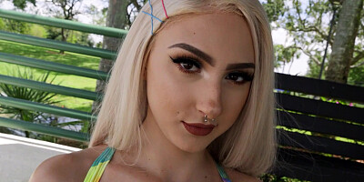 Spunky chick Skylar Vox gets fucked outdoors