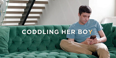 MOMMY',S BOY - Caring MILF Penny Barber Lets Her Neglected Stepson Cuddle Her Big Tits To Comfort Him