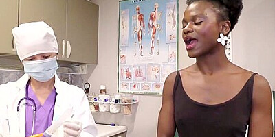 Athletic Ebony Rina Arem Gets A Stimulating Exam From Doctor Tampas Office! Film At