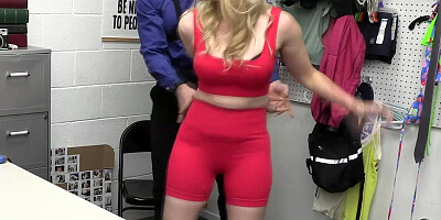 Officer bangs Angelica Coralvine over the office table