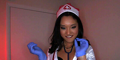 Asian nurse is very naughty