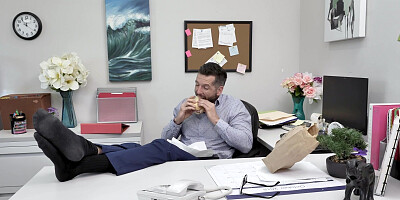 Kyaa Chimera is sucking the cock in the office
