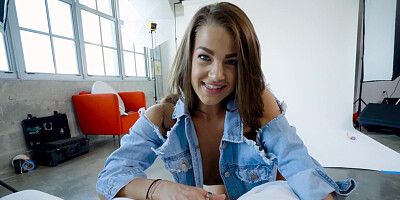 Gorgeous girl Evelin Stone smiles while getting fucked