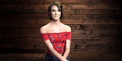 Brunette babe bound and machine banged