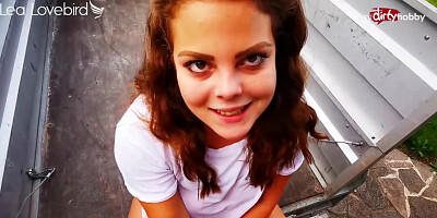 MyDirtyHobby- Bodacious big-chested nubile romped by mate's beau rectally outdoors