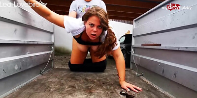 MyDirtyHobby- Bodacious big-chested nubile romped by mate's beau rectally outdoors