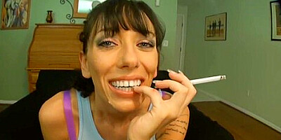 Smokes And Jerks Him Off - Alia Janine