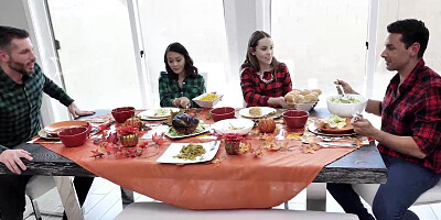 Petite Jasmine Grey receives steaming load on her thankful face