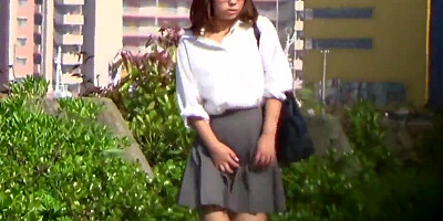 Publicly urinating asian