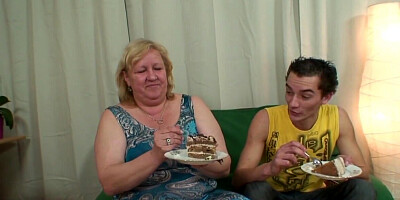 Plump mature seduces son-in-law on her birthday