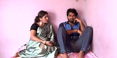 Satin Silk Saree Aunty Romance