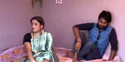 Satin Silk Saree Aunty Romance