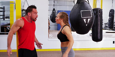 Nicole Aniston gets licked then fucked and creampied in the boxing ring