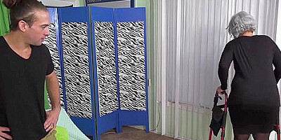 Big Ass Granny Gets Dicked From Behind By A Young Pervert